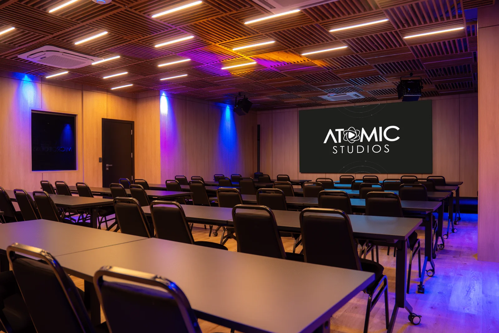 Sala de eventos da Atomic Studios em Florianópolis